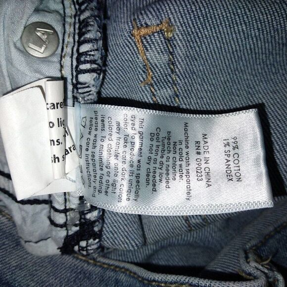 PacSun Jeans Women's Sz 24 Vintage Icon Raw Hem Blue Mid Rise Pants Ripp… - Picture 10 of 10